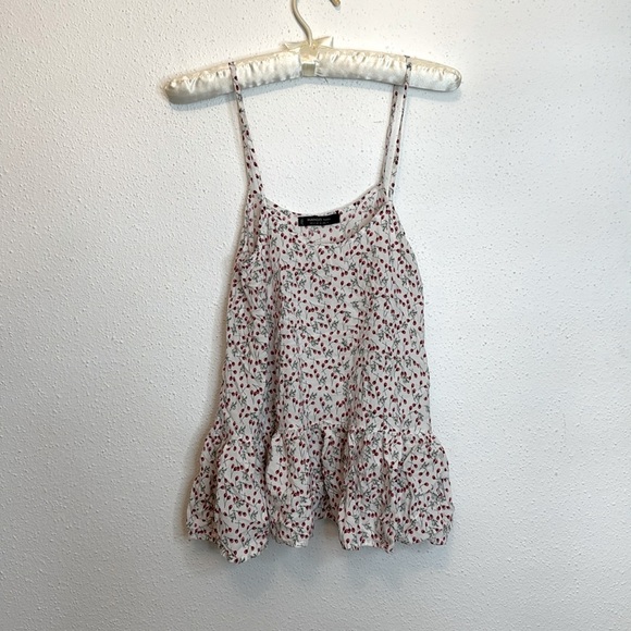 Mango basics Ruffled Cherry Tank Top Size US XS - Picture 1 of 4